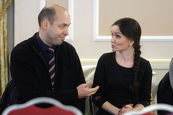 Сергей Вовк и Оксана Царевич на заседании Совета судей 12 марта