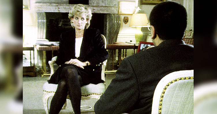Кадр с интервью Мартина Башира с принцессой Дианой для BBC, 1995