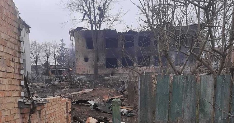Будівлю Бородянського районного суду Київської області повністю зруйновано.