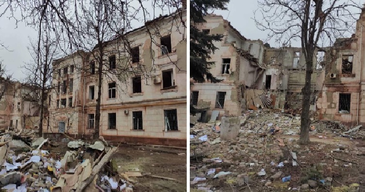 Рік тому була повністю зруйнована будівля Дніпровського апеляційного суду в м.Кривий Ріг. Фото: ДСАУ.