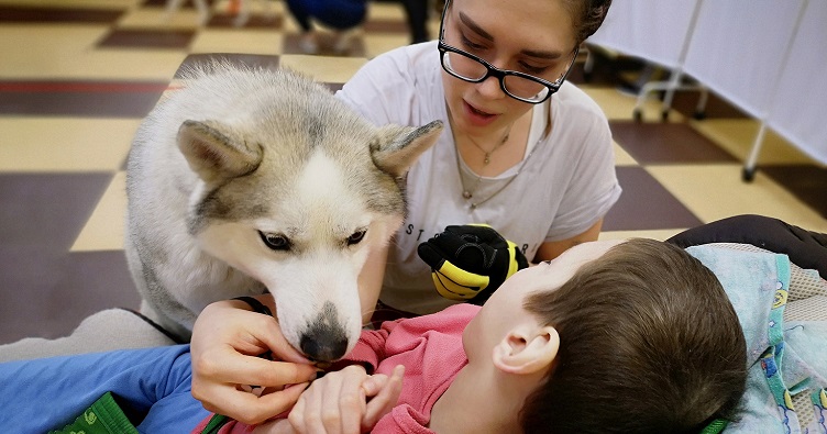 Основну роль у каністерапії відіграє тактильна взаємодія хворого з собакою-терапевтом.