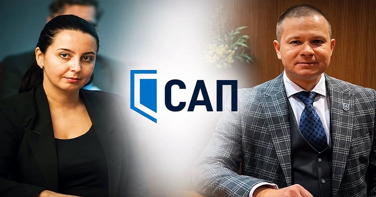 Голова комісії з заміщення адміністративних посад у САП Лаура Штефан та її заступник Сергій Шмаленя.